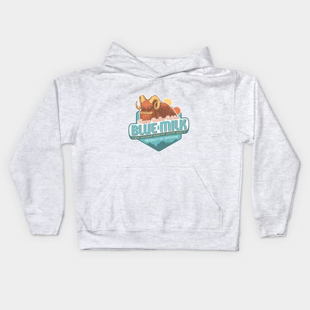 Blue Milk Kids Hoodie by CoryFreemanDesign